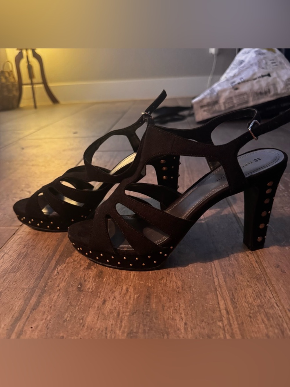 Born Black Studded Platform Sandals - Picture 3 of 7